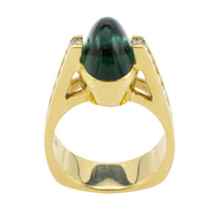 Vintage tourmaline and diamond ring in 18 carat gold-Vintage Rings-The Antique Ring Shop