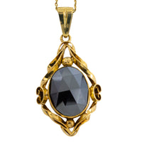 Vintage 14 carat gold hemitite pendant-Pendants-The Antique Ring Shop