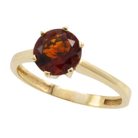 Madeira citrine solitaire ring-Vintage Rings-The Antique Ring Shop