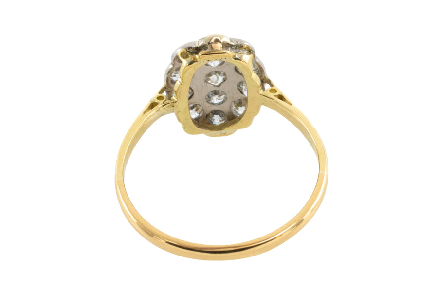 Edwardian old cut diamond cluster ring-Antique rings-The Antique Ring Shop