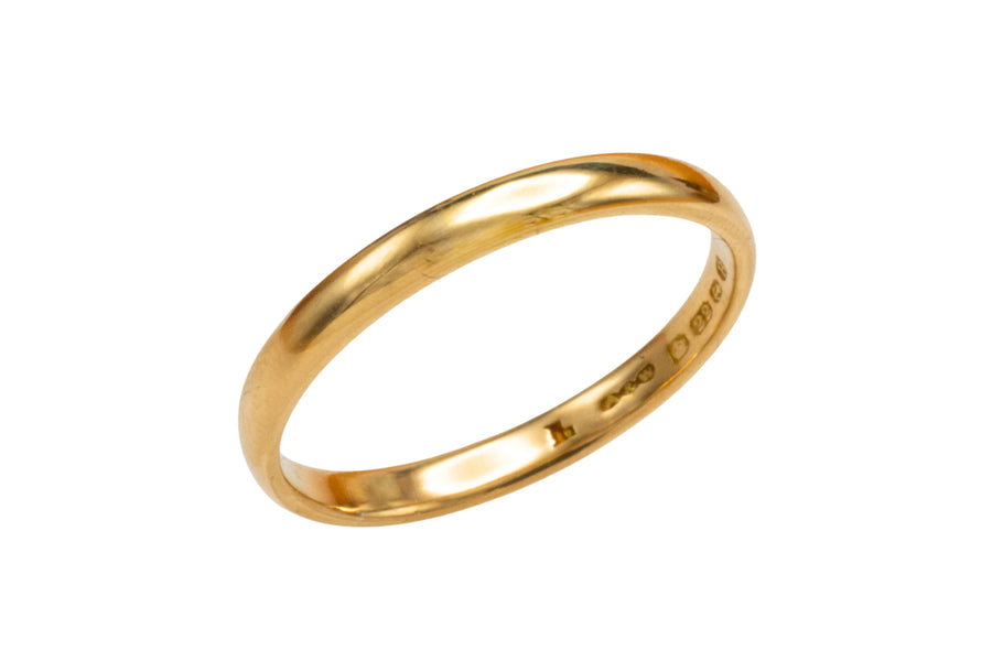 22 carat gold band from 1926-wedding rings-The Antique Ring Shop