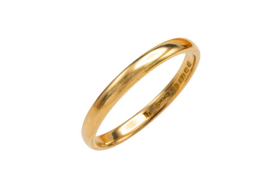 22 carat gold band from 1926-wedding rings-The Antique Ring Shop