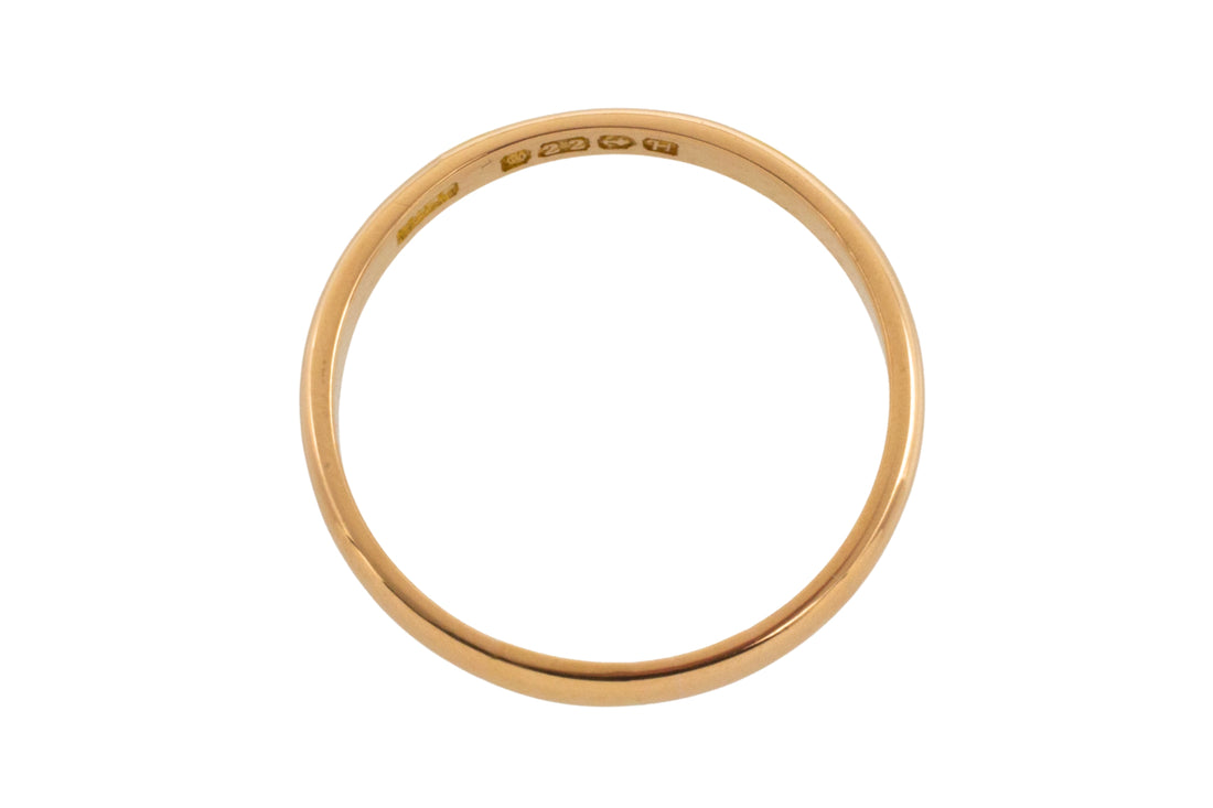 22 carat wedding band from 1957-wedding rings-The Antique Ring Shop
