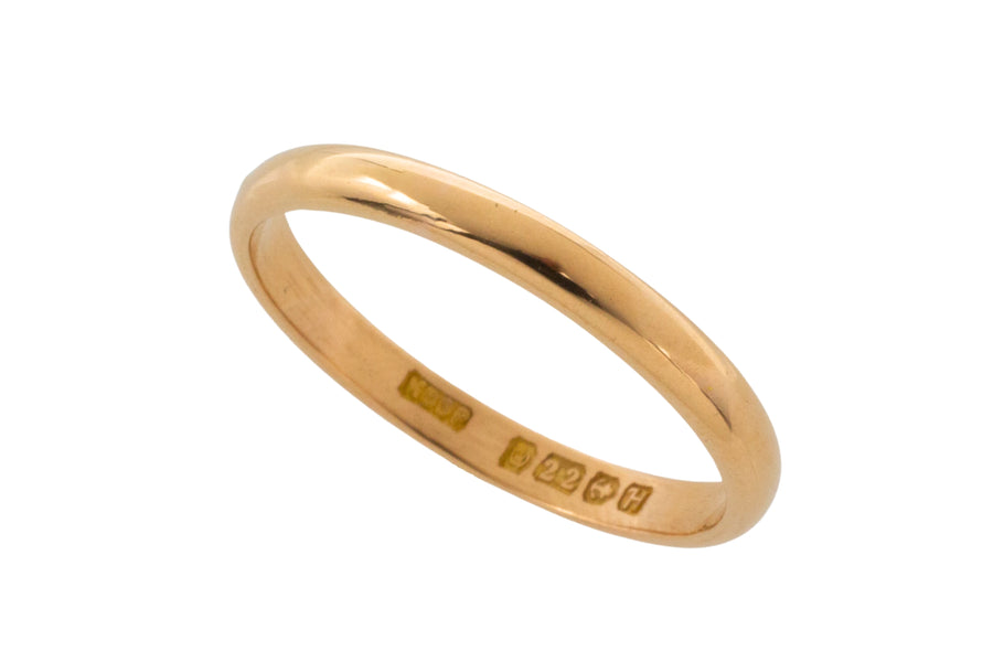 22 carat wedding band from 1957-wedding rings-The Antique Ring Shop