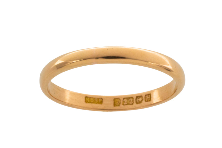 22 carat wedding band from 1957-wedding rings-The Antique Ring Shop