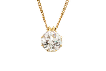 Old European cut diamond pendant-Pendants-The Antique Ring Shop