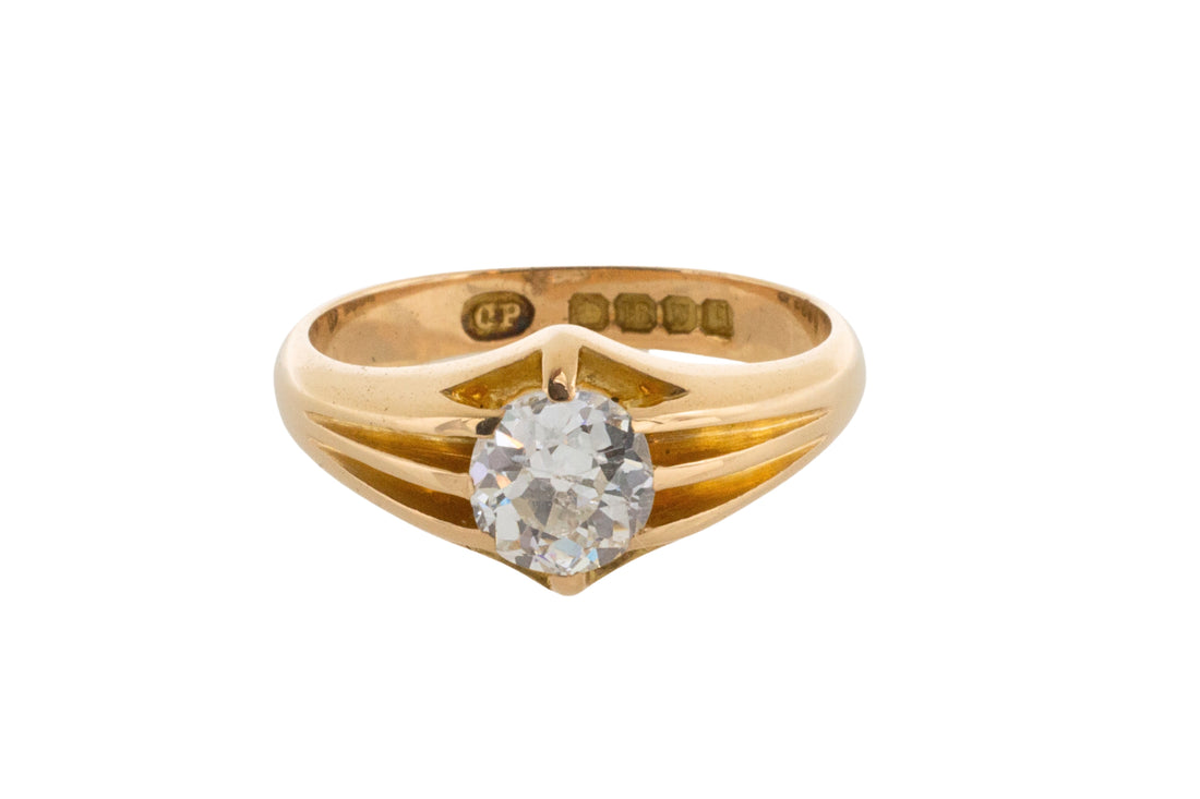 Old cut diamond solitaire ring from 1911-Antique rings-The Antique Ring Shop