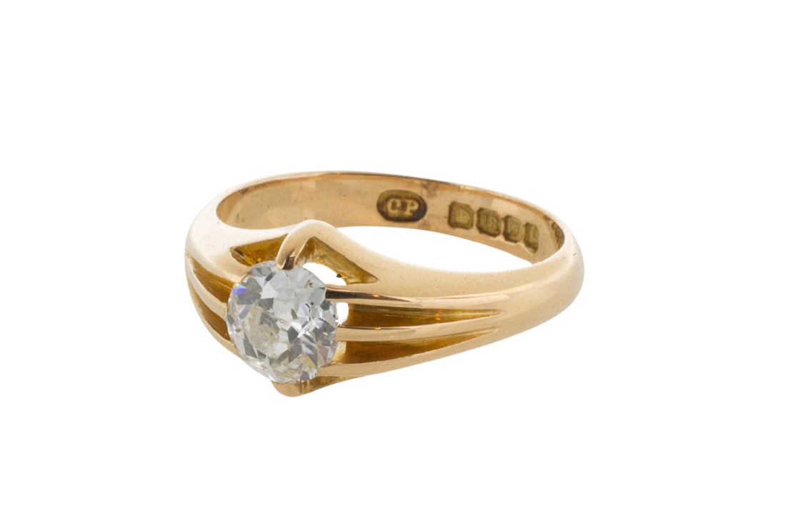 Old cut diamond solitaire ring from 1911-Antique rings-The Antique Ring Shop