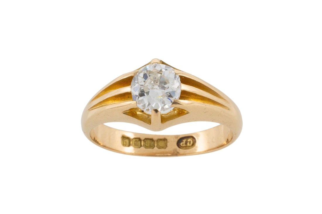 Old cut diamond solitaire ring from 1911-Antique rings-The Antique Ring Shop