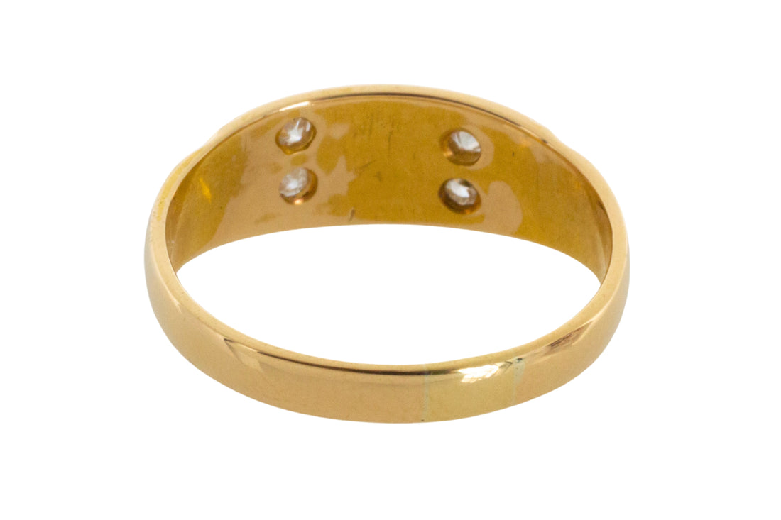 Victorian old cut diamond and pearl ring from 1889-Antique rings-The Antique Ring Shop