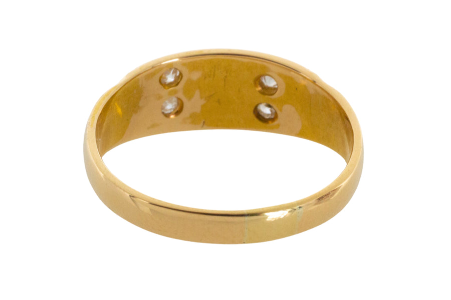 Victorian old cut diamond and pearl ring from 1889-Antique rings-The Antique Ring Shop