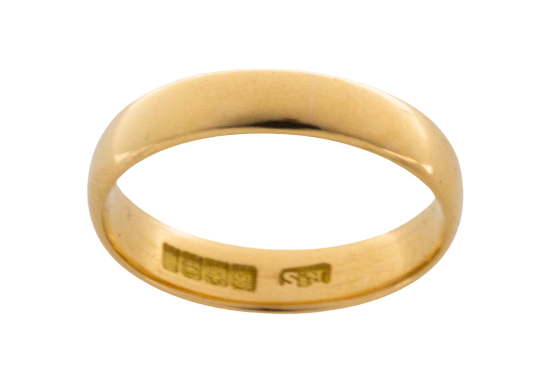 18 carat gold wedding band from 1898-wedding rings-The Antique Ring Shop