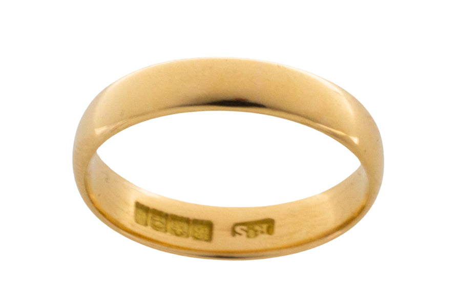 18 carat gold wedding band from 1898-wedding rings-The Antique Ring Shop