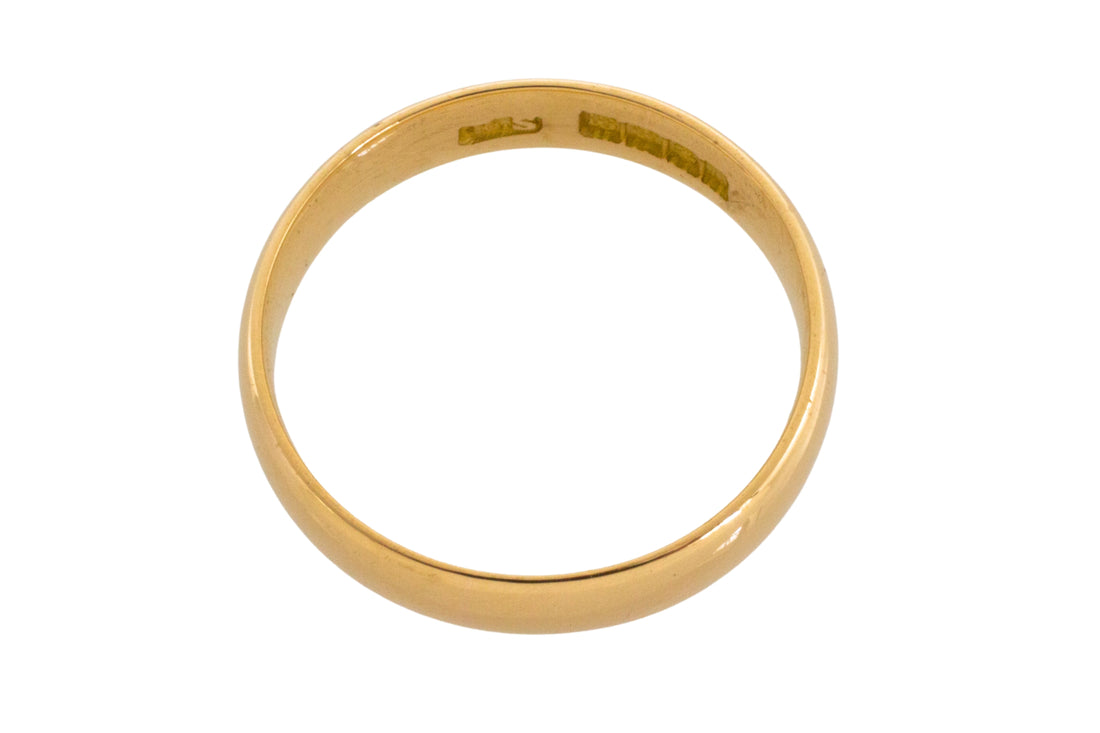 18 carat gold wedding band from 1898-wedding rings-The Antique Ring Shop