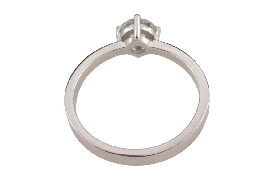 Diamond ring in 18 carat white gold-engagement rings-The Antique Ring Shop