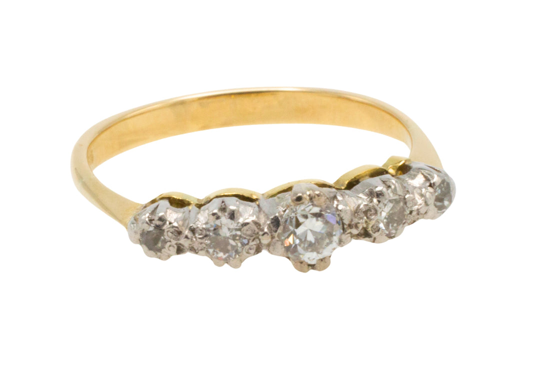 Vintage diamond ring in 14 carat gold-Vintage Rings-The Antique Ring Shop