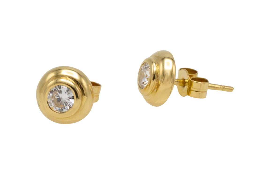 Diamond studs in 18 carat gold-Earrings-The Antique Ring Shop
