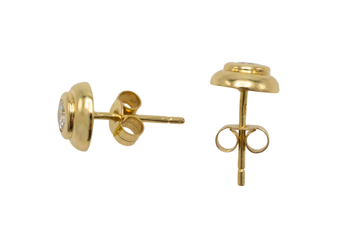Diamond studs in 18 carat gold-Earrings-The Antique Ring Shop