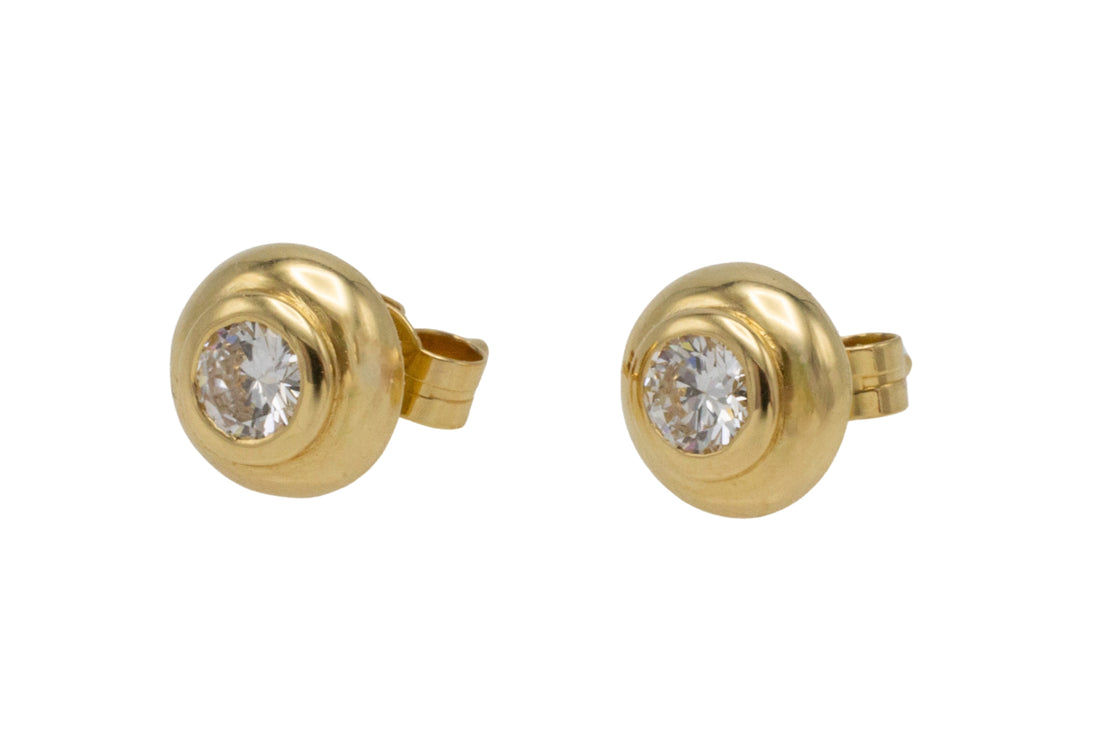 Diamond studs in 18 carat gold-Earrings-The Antique Ring Shop