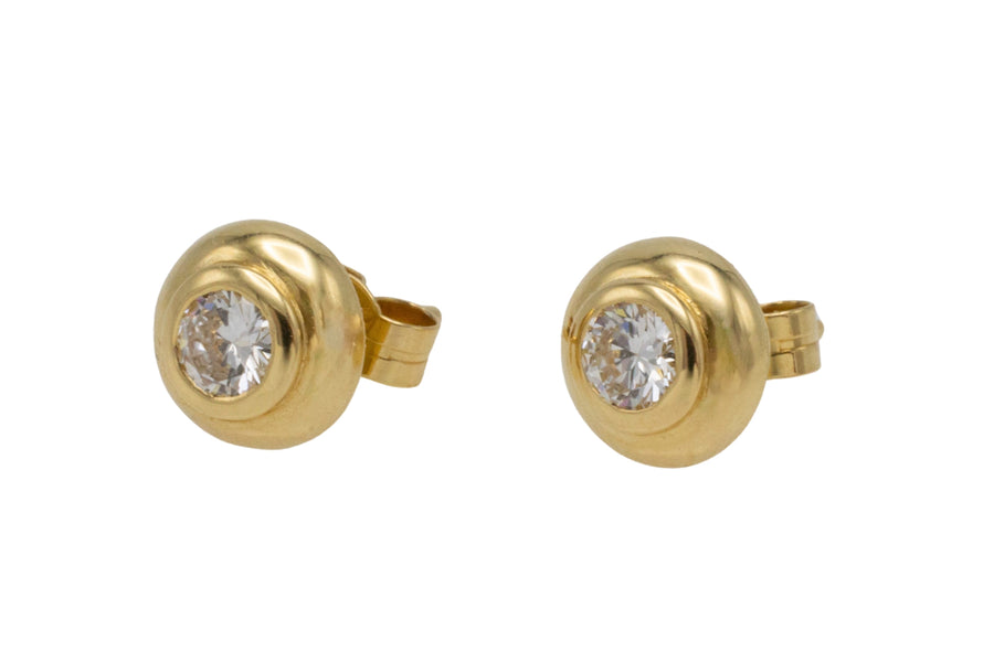 Diamond studs in 18 carat gold-Earrings-The Antique Ring Shop