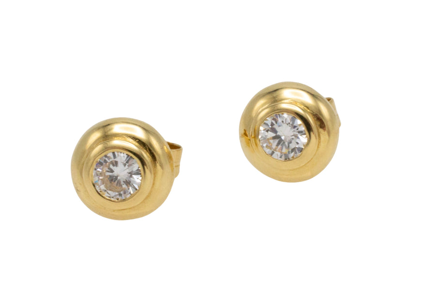 Diamond studs in 18 carat gold-Earrings-The Antique Ring Shop