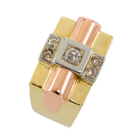 Art Deco tank ring in 18 carat gold-Vintage Rings-The Antique Ring Shop