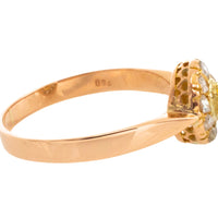 Rose diamond cluster ring in 14 carat gold-Antique rings-The Antique Ring Shop