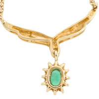 Emerald and diamond collier-Necklaces-The Antique Ring Shop