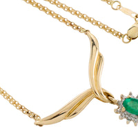 Emerald and diamond collier-Necklaces-The Antique Ring Shop