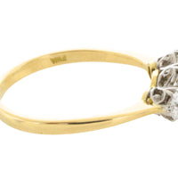 Three stone diamond ring in 18 carat gold-engagement rings-The Antique Ring Shop