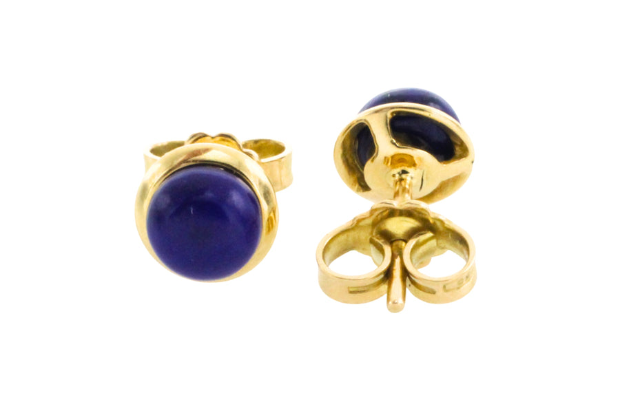 Lapiz studs in 18 carat gold-Earrings-The Antique Ring Shop