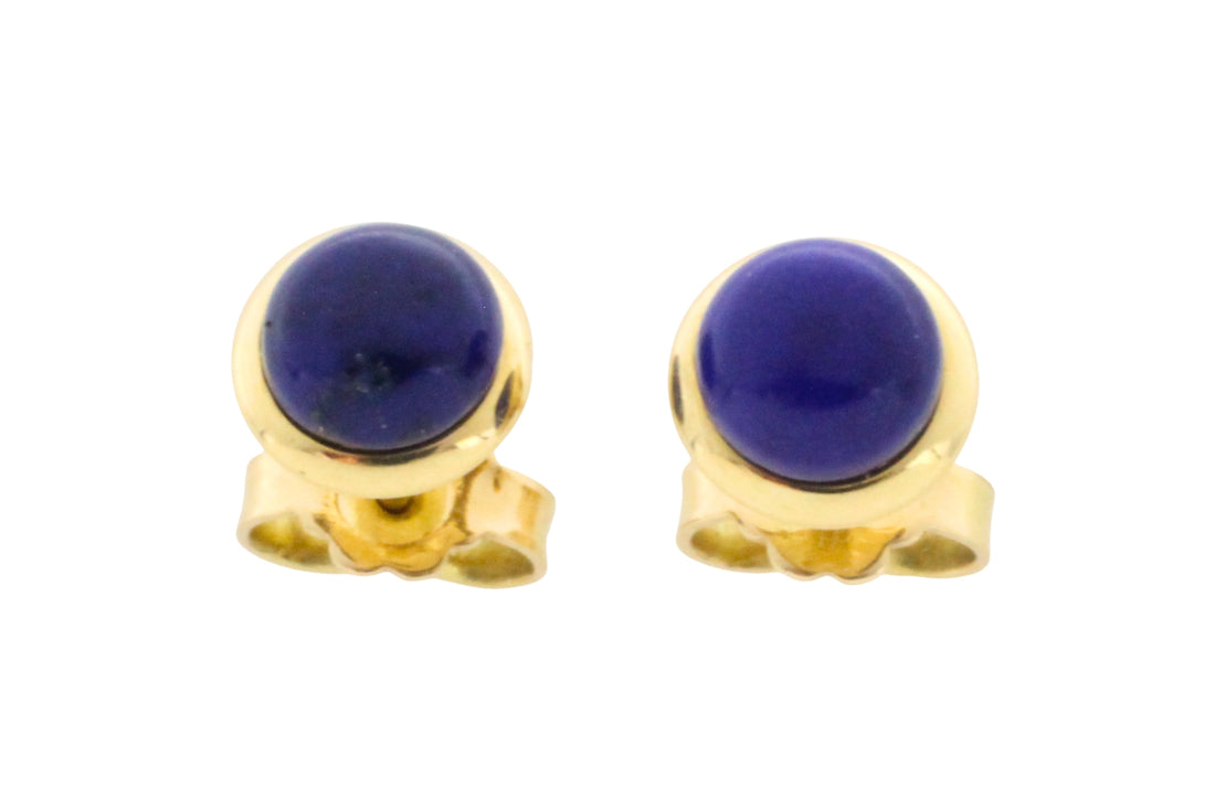 Lapiz studs in 18 carat gold-Earrings-The Antique Ring Shop