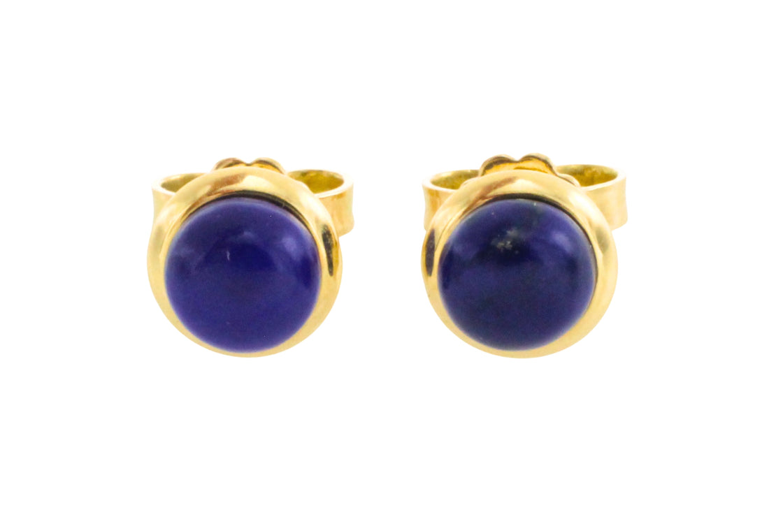 Lapiz studs in 18 carat gold-Earrings-The Antique Ring Shop