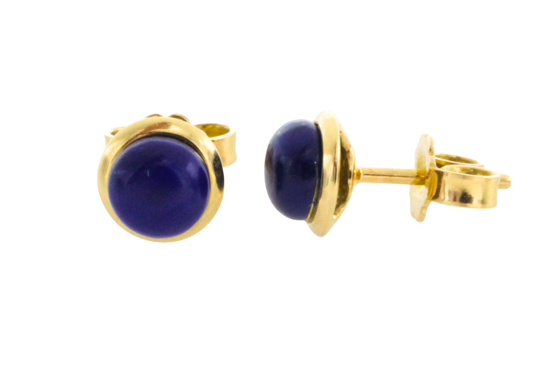 Lapiz studs in 18 carat gold-Earrings-The Antique Ring Shop
