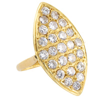 Marquise diamond ring in 14 carar gold-Vintage Rings-The Antique Ring Shop