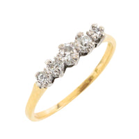 Vintage five stone diamond ring-Vintage Rings-The Antique Ring Shop