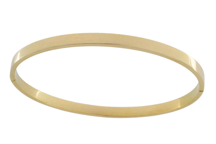 Hinged bangle in 14 carat gold-Bracelets-The Antique Ring Shop