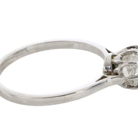Old mine cut diamond solitaire ring-engagement rings-The Antique Ring Shop