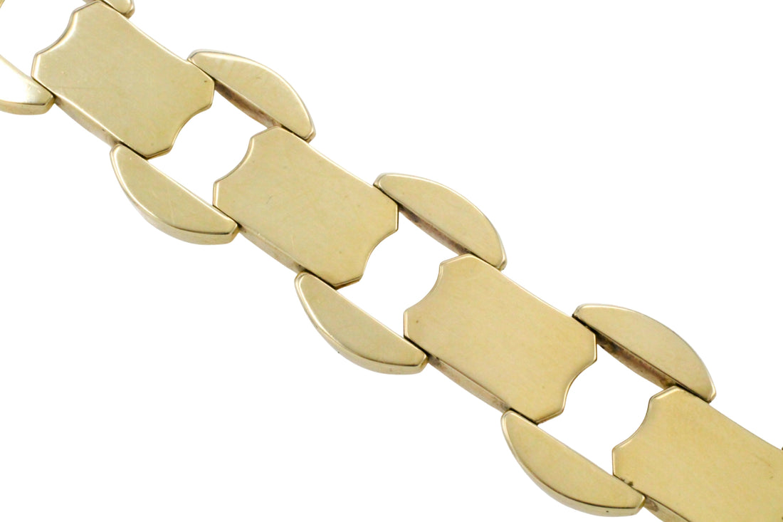 Vintage link bracelet in 14 carat gold-Bracelets-The Antique Ring Shop