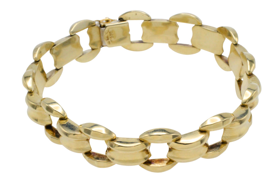 Vintage link bracelet in 14 carat gold-Bracelets-The Antique Ring Shop