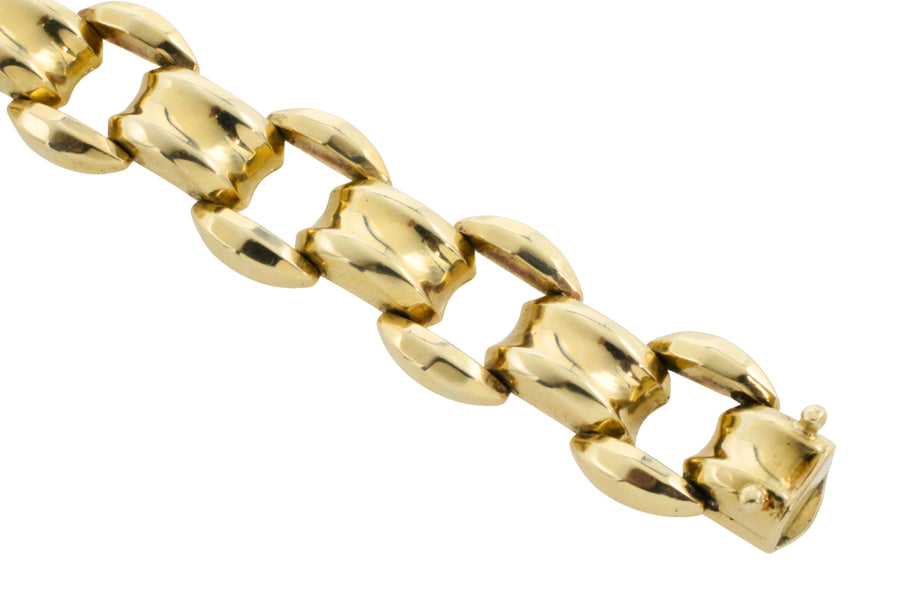 Vintage link bracelet in 14 carat gold-Bracelets-The Antique Ring Shop