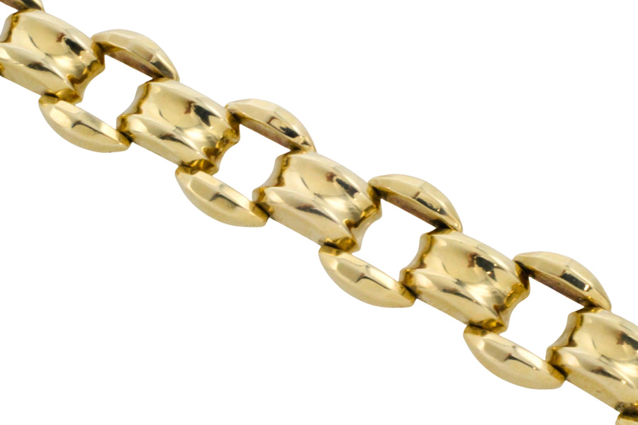 Vintage link bracelet in 14 carat gold-Bracelets-The Antique Ring Shop