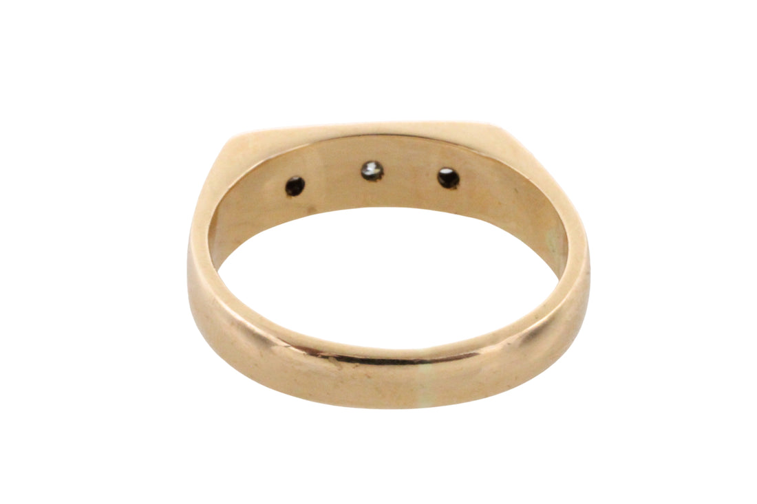 Vintage three stone diamond ring-Vintage Rings-The Antique Ring Shop