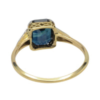 Vintage 18 carat gold sapphire and diamond ring-Vintage Rings-The Antique Ring Shop