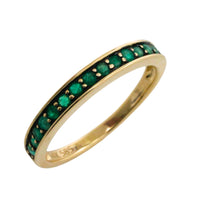 Emerald half eternity band-Vintage Rings-The Antique Ring Shop
