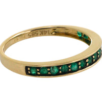 Emerald half eternity band-Vintage Rings-The Antique Ring Shop
