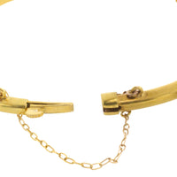 Edwardian hinged bracelet with old cut diamonds