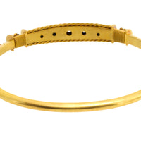 Edwardian hinged bracelet with old cut diamonds