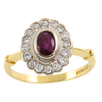 Vintage ruby and diamond ring