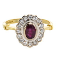 Vintage ruby and diamond ring